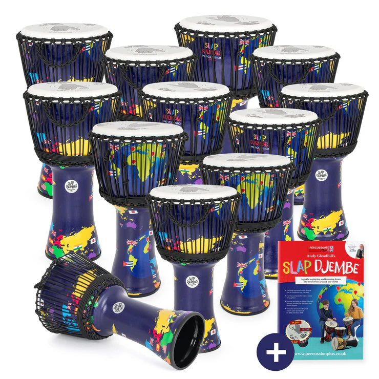 Percussion Plus World Slap Djembe secondary multipack - rope tuned