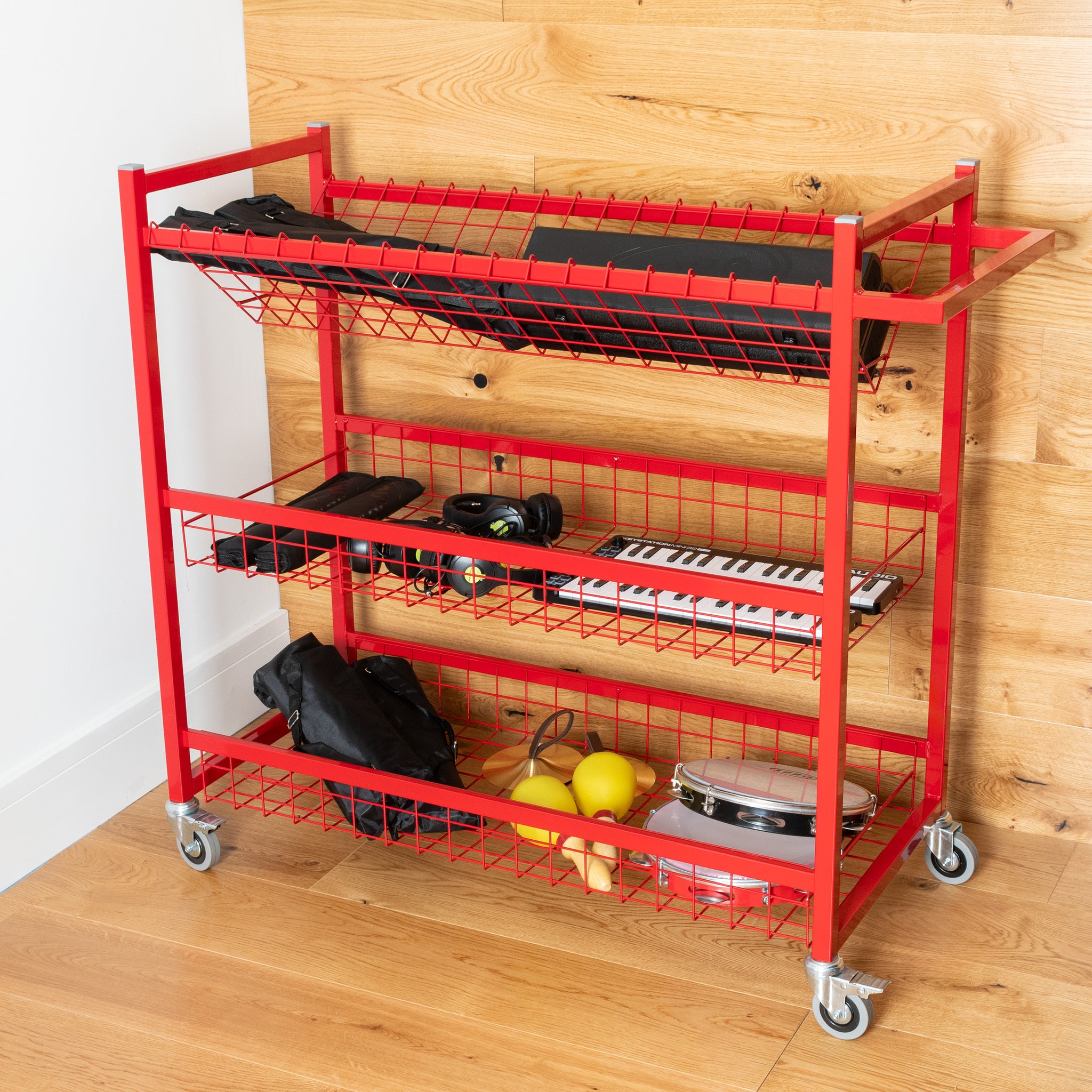 Percussion Plus Mobile Instrument Trolley with wire trays