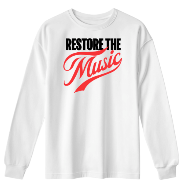 Restore the Music Long-sleeved Top (White)