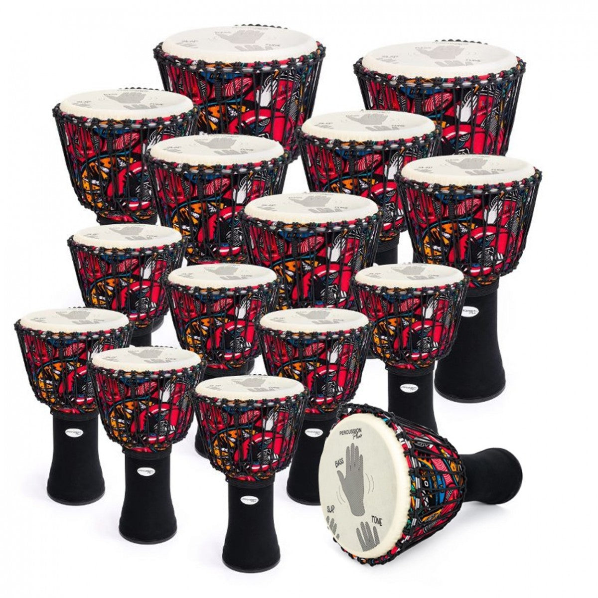 Percussion Plus Carnival slap djembe rope tuned - pack of 15