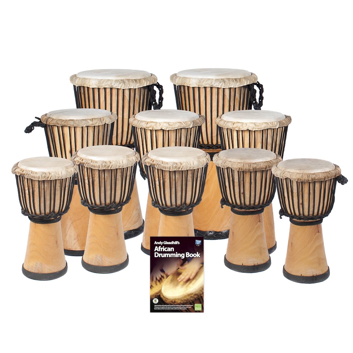 African Drumming – Primary – 10 Djembe Drum Pack