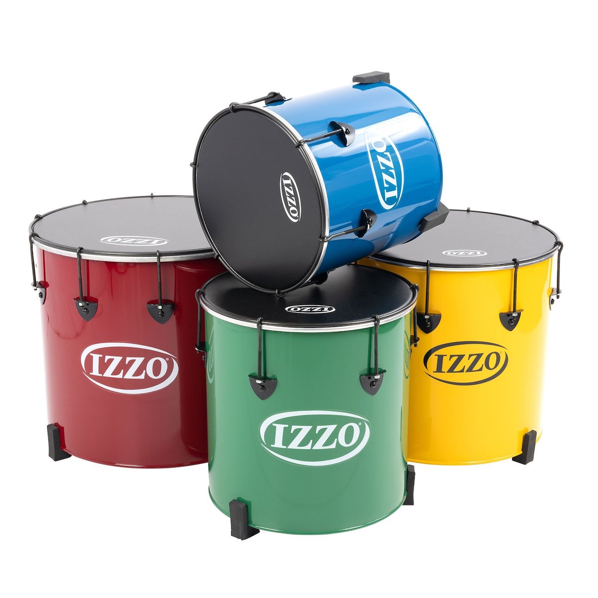 Izzo Castle Surdos: Set of 4 nesting samba drums - 12", 14", 16", 18"