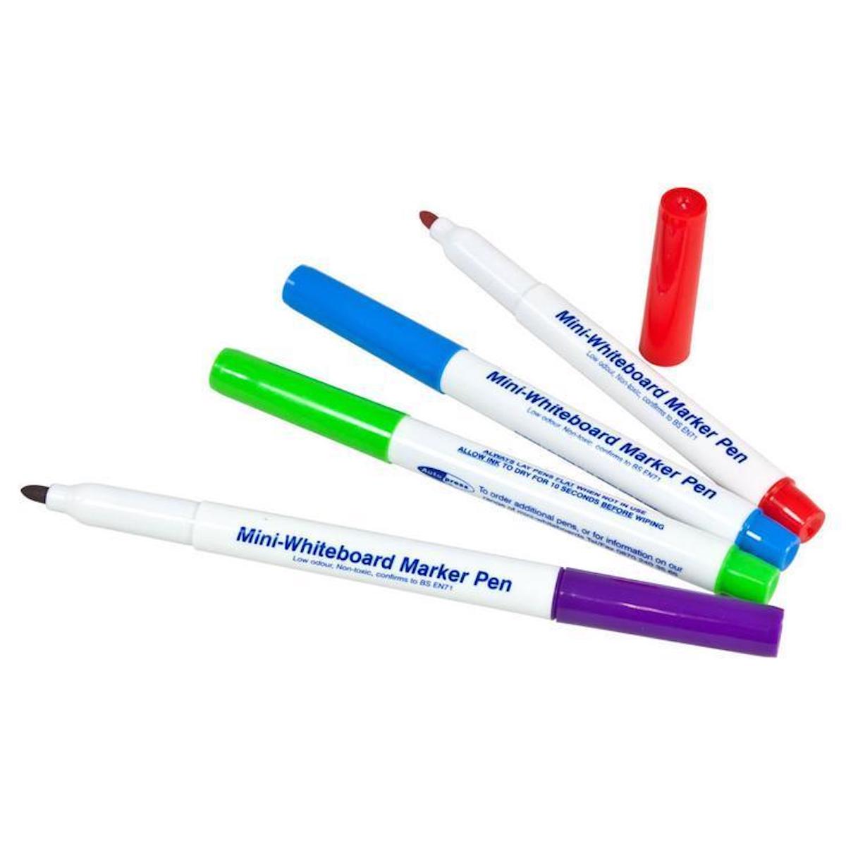 Set of 4 Dry Wipe Colour Pens for Whiteboards
