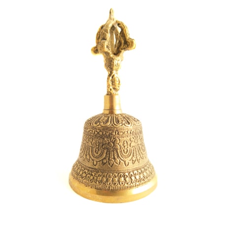 Brass Om Bell 12cm